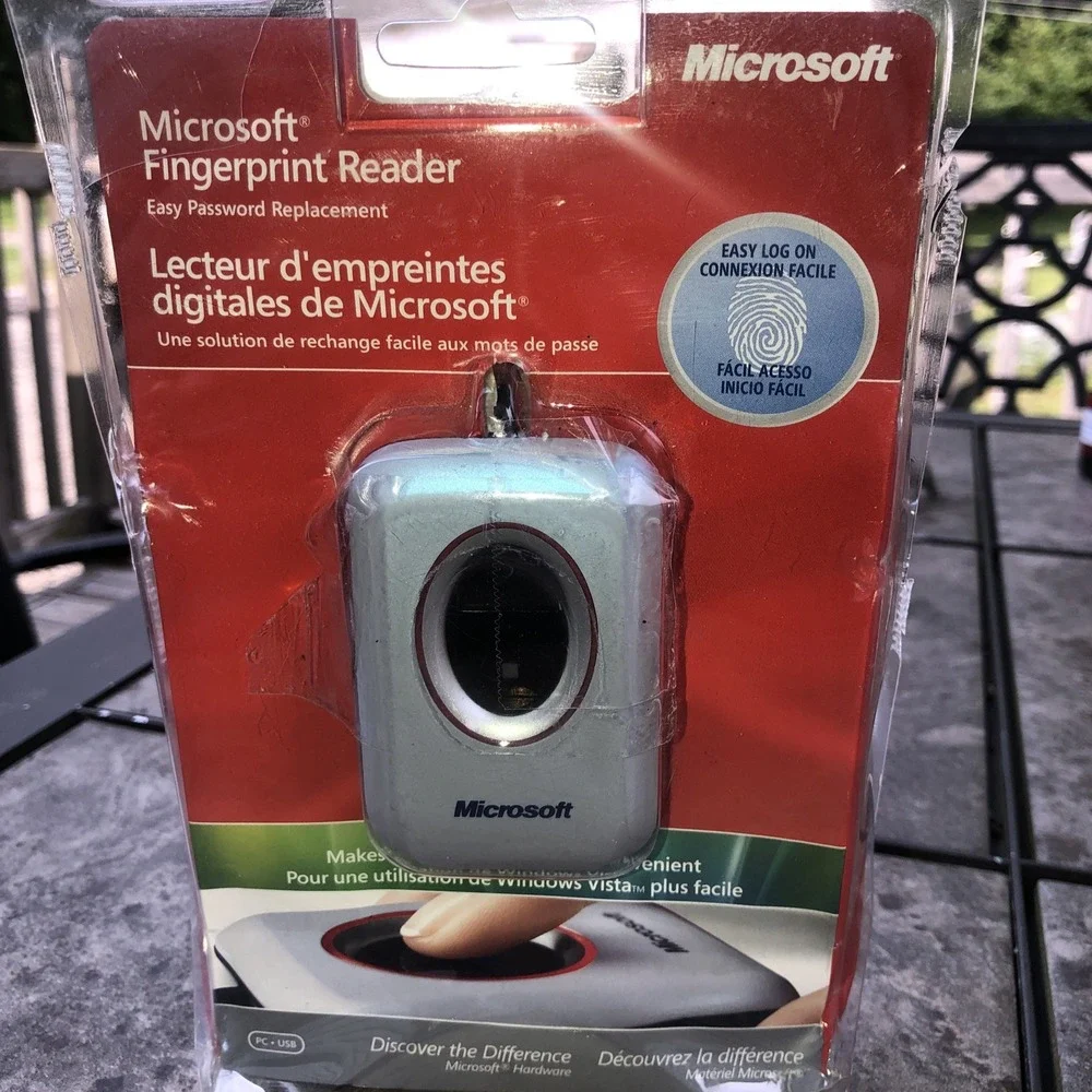 Microsoft Fingerprint Reader Easy Password Replacement PC USB Model 1033 NEW *